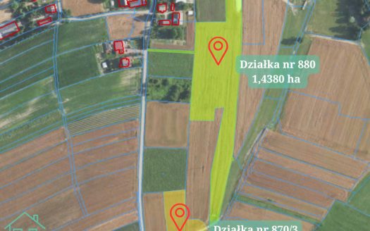 Grunty rolne | 2,7094 ha| Pniów | gmina Radomyśl nad Sanem